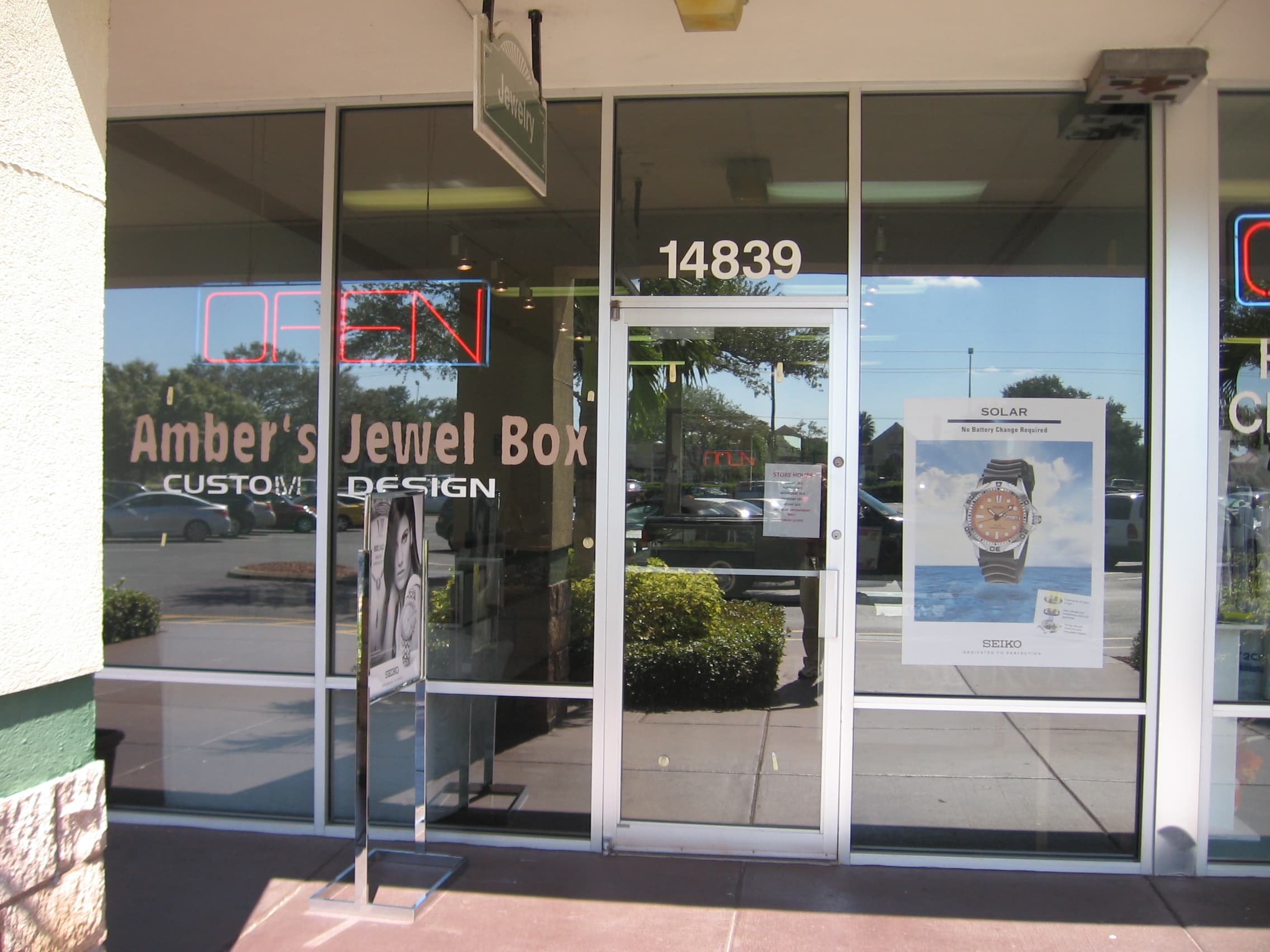 The Amber's Jewel Box storefront in the Shoppes of North Port